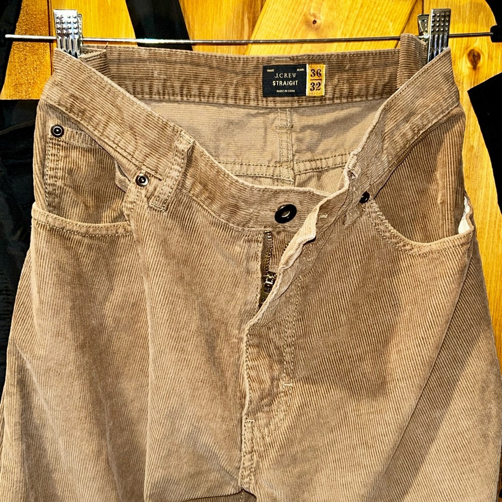 J.CREW Brown/tan corduroy straight leg - 36” x 32”
